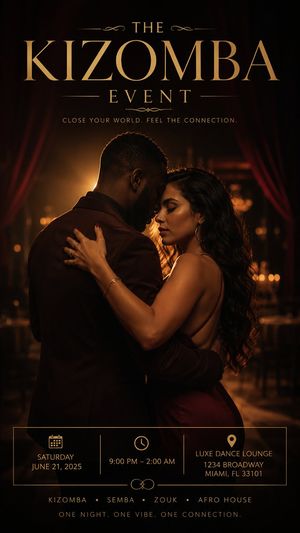 Kizomba event flyer